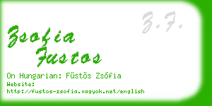 zsofia fustos business card