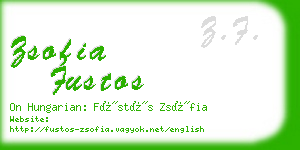 zsofia fustos business card